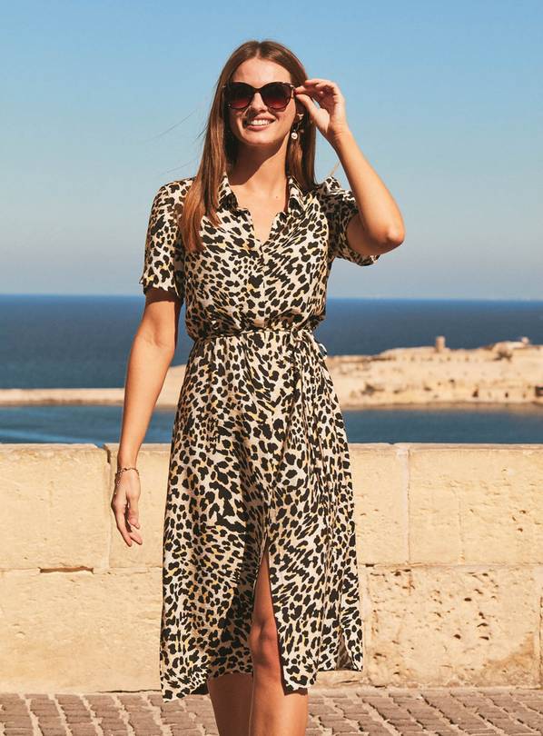 Multi leopard shop print dress